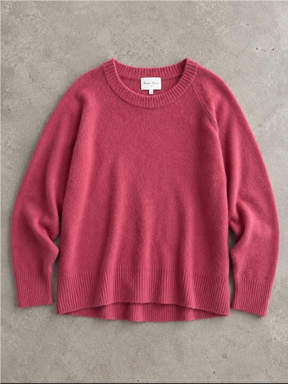 Part Two LannaPW Mohair Wool Blend Sweater XXL Pink Crewneck Oversized Comfy